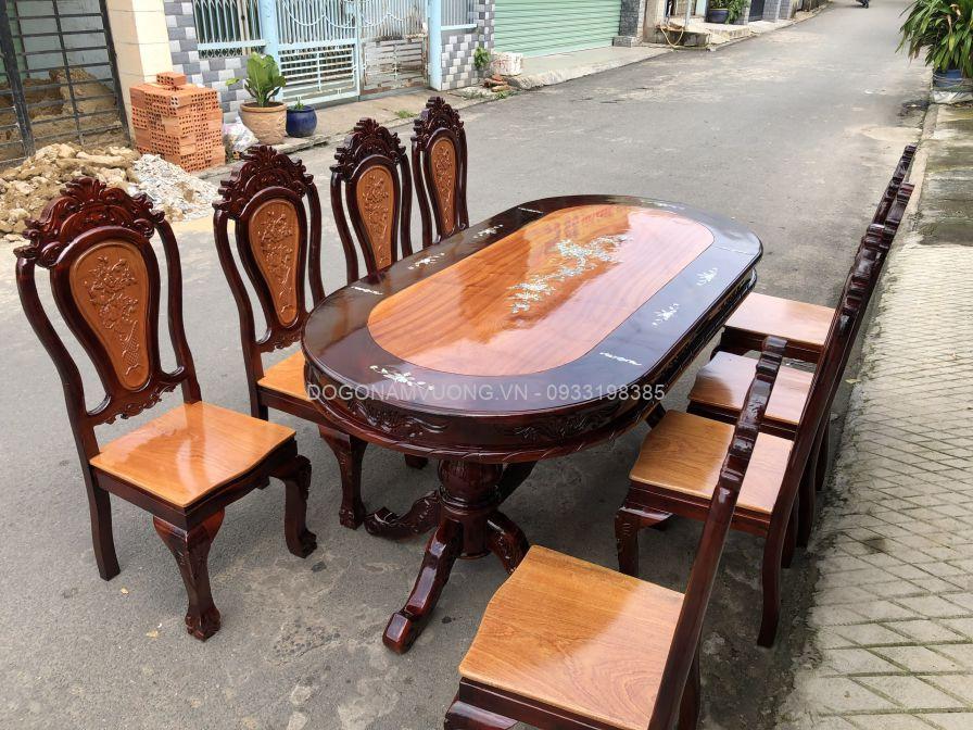 bàn ăn oval Bàn ăn oval